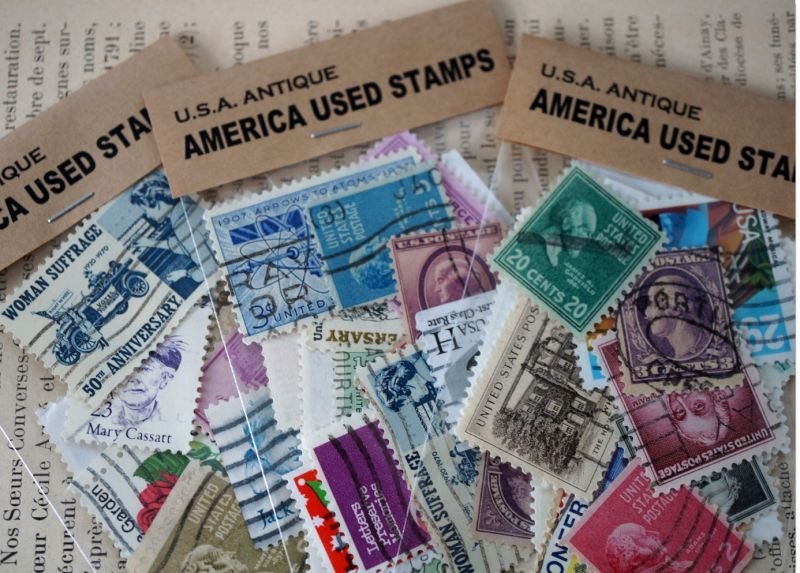 画像3: USA antique アメリカ USED 使用済み切手 20枚SET 1920-2000's