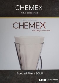 【40％OFF】U.S.A.【CHEMEX】Bonded Filters 3CUP ケメックス コーヒーメーカー専用コーヒーフィルター3カップ用 [100枚入］