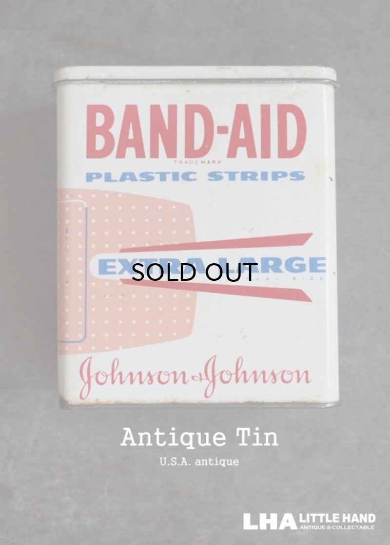 画像1: USA antique ジョンソン&ジョンソン BAND-AID バンドエイド缶 1970-90's 