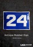 画像1: BULGARIA antique ホーロー ハウスナンバープレート サインプレート 看板 エナメル【24】1950's (1)
