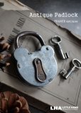 画像1: FRANCE antique UNIS F.T.H クマ型 パドロック 鍵2本付 南京錠 PADROCK KEY 1940-60's (1)