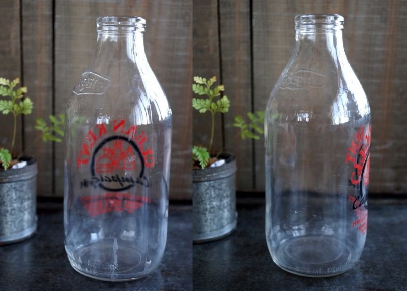 画像3: ENGLAND antique アドバタイジング ガラスミルクボトル ミルク瓶 1970's
