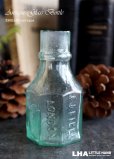 画像1: 【RARE】ENGLAND antique J.J.FIELD LONDON エンボスロゴ入り ガラスインクボトル H8.3cm 瓶 1890－1910's (1)
