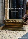 画像1: USA antique 真鍮 デスクカレンダー パークシャーマン 1940's 卓上カレンダー (1)