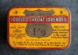 画像2: ENGLAND antique IODISED THROAT LOZENGES TIN ブリキ缶 1930's (2)