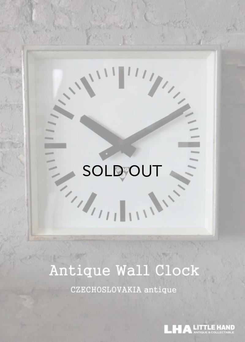 画像1: CZECHOSLOVAKIA antique PRAGOTRON wall clock パラゴトロン社 掛け時計 クロック 33.5cm 1980-90's