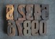画像2: U.S.A. antique アンティーク木製プリンターブロック【＄ナンバー11個】 Ｈ5ｃｍ スタンプ はんこ 数字 1900-40's  (2)