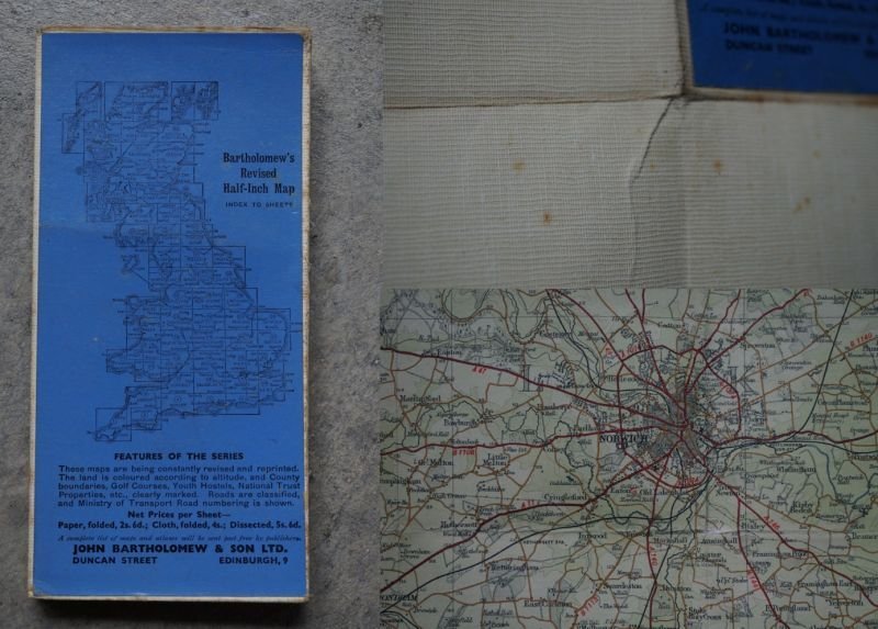 画像4: ENGLAND antique BARTHOLOMEW'S MAP [NORFOLK地方] アンティーク マップ 地図1946's