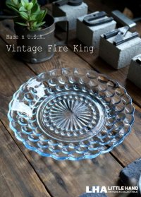 【Fire-king】 ファイヤーキング サファイヤブルー バブル ブレッド＆バタープレート 1941-68's
