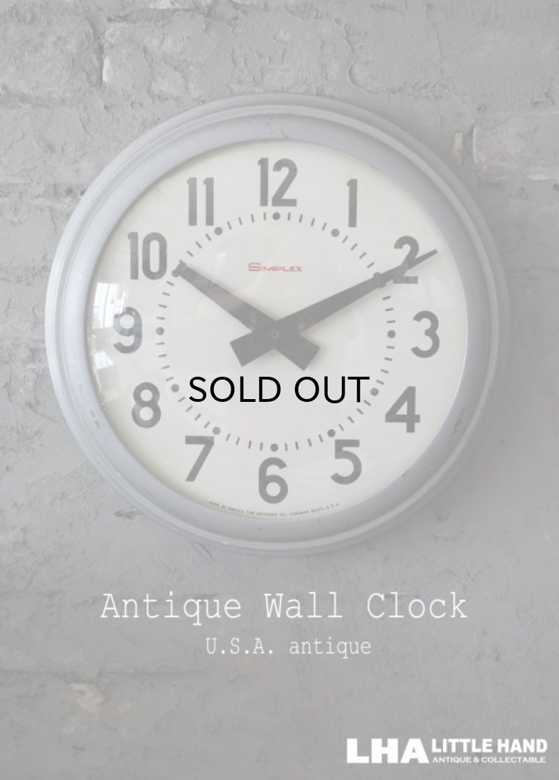 画像1: U.S.A. antique SIMPLEX wall clock アメリカアンティーク シンプレックス社製 掛け時計 スクール クロック 38cm 1960's インダストリアル 工業系
