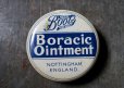 画像2: ENGLAND antique イギリスアンティーク Boots Boracic Ointment ティン缶 6cm ブリキ缶 1930's (2)