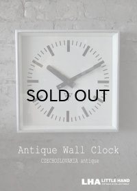 CZECHOSLOVAKIA antique PRAGOTRON wall clock チェコスロバキアアンティーク パラゴトロン社 掛け時計 クロック 33.5cm 1980-90's
