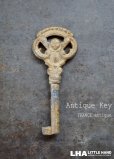 画像1: FRANCE antique KEY フランスアンティークキー 鍵 美しい装飾 チェスト・キャビネットキー 1890-1920's (1)