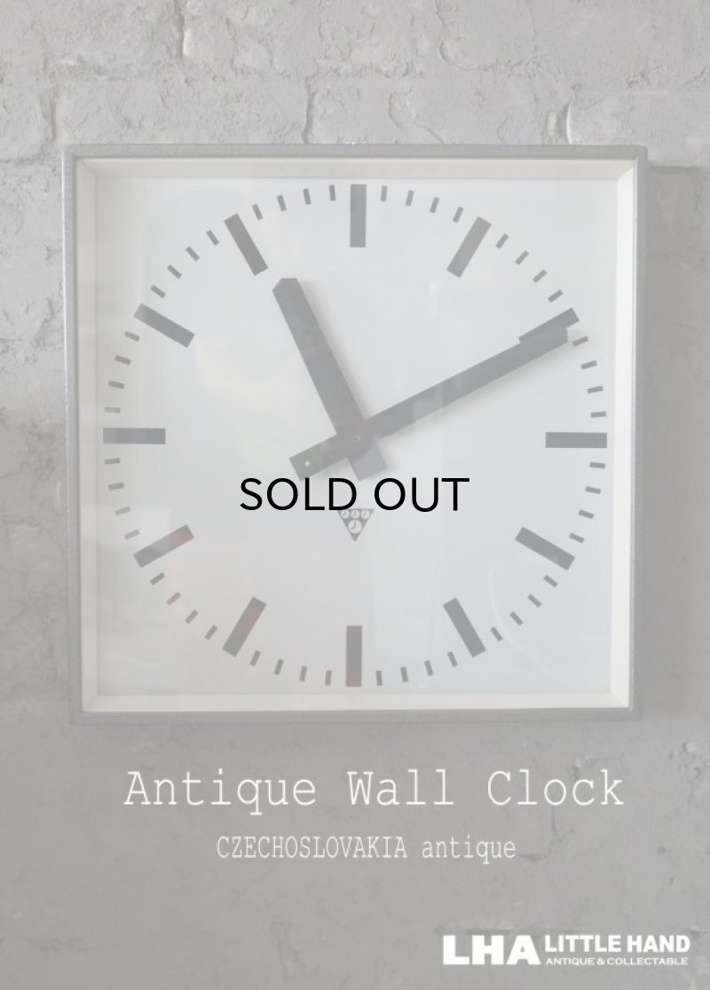 画像1: CZECHOSLOVAKIA antique PRAGOTRON wall clock チェコスロバキアアンティーク パラゴトロン社 掛け時計 ラージサイズ クロック 43.5cm 1980-90's
