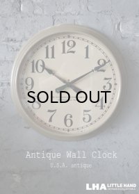 U.S.A. antiqueThe Standard Electric time co. wall clock アメリカアンティーク 掛け時計 スクール クロック 36cm 1930's インダストリアル 工業系