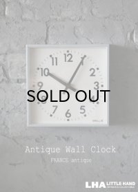 FRANCE antique フランスアンティーク BRILLIE wall clock ブリエ 掛け時計 クロック スクエア 19cm 1950's
