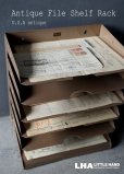 画像2: USA antique アメリカアンティーク Weis メタル製 ファイルラック 6段 A4 書類ラック ヴィンテージ デスクラック オフィス 工業系 1950's (2)