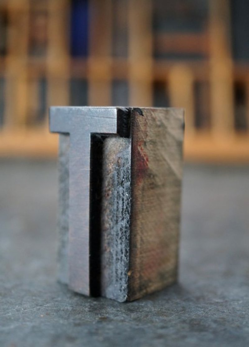 画像2: U.S.A. antique アメリカアンティーク 木製プリンターブロック【T】 Ｈ4.2ｃｍ スタンプ はんこ 数字 1900-40's 