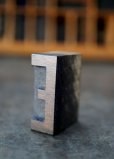 画像2: U.S.A. antique アメリカアンティーク 木製プリンターブロック【E】 Ｈ3.4ｃｍ スタンプ はんこ 数字 1900-40's  (2)