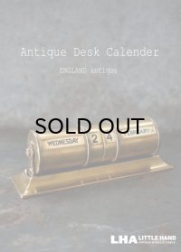 ENGLAND antique イギリスアンティーク 万年 デスクカレンダー 1940－60's 卓上 メカニカルカレンダー 暦 