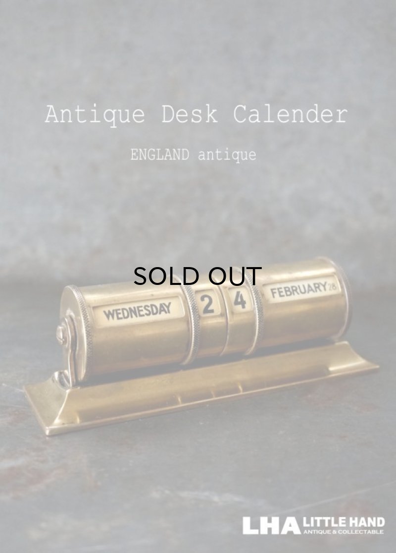 画像1: ENGLAND antique イギリスアンティーク 万年 デスクカレンダー 1940－60's 卓上 メカニカルカレンダー 暦 