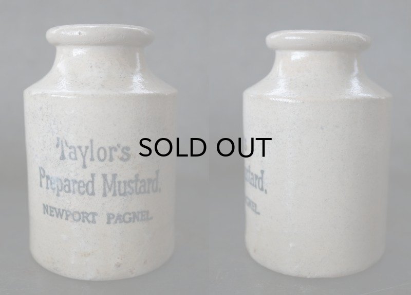 画像2: ENGLAND antique イギリスアンティーク Taylor's マスタード 陶器ポット（Mサイズ） 陶器ボトル 1900's