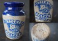 画像2: 【RARE】ENGLAND antique イギリスアンティーク BUTTERCUP CREAM ブルー バターカップ クリーム 陶器ポット H7.8m 1900's (2)