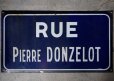 画像2: FRANCE antique フランスアンティーク 素敵な街並みに飾られていた ホーローストリートサイン RUE 看板 標識 1930-40's  (2)