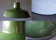 画像3: FRANCE antique フランスアンティーク ホーローランプシェード Green ソケット&撚りコード付 31cm インダストリアル 工業系 ライト 1950's   (3)