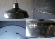 画像3: FRANCE antique フランスアンティーク ホーローランプシェード BLACK ソケット&コード付 35.5cm インダストリアル 工業系 ライト 1950-60's   (3)