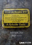 画像1: ENGLAND antique イギリスアンティーク A Relliable tonic ティン缶 ブリキ缶 1920-30's (1)
