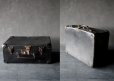 画像2: FRANCE antique フランスアンティーク スーツケース・トランク バッグ　コンパクトサイズ ブラック黒 ヴィンテージ1950-60's (2)