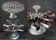 画像4: USA antique STANDARD アメリカアンティーク 回転式 スタンプホルダー　8ホルダー ヴィンテージ オフィス事務 1950-70's (4)