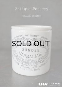 ENGLAND antique イギリスアンティーク DUNDEE  ダンディ マーマレードジャー  陶器ポット 陶器ジャー 1900's