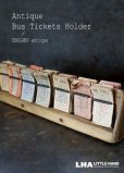 画像1: 【RARE】ENGLAND antique LONDON イギリスアンティーク バスチケット 木製ホルダー＆バスチケット 14セット ヴィンテージチケット 1920-50's (1)