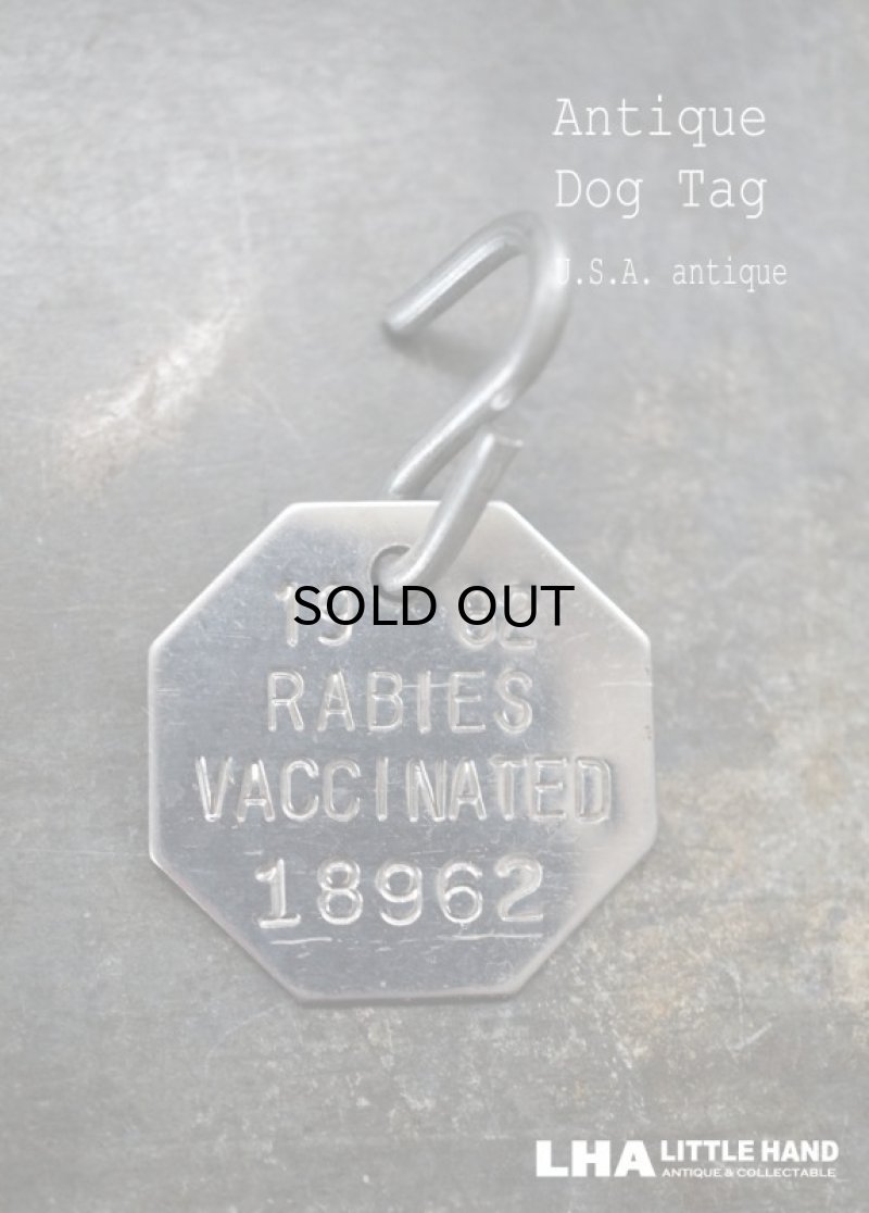 画像1: U.S.A. antique Dog Tag アメリカアンティーク ヴィンテージ ドッグタグ 1982's ロゴ入り ナンバープレート ナンバータグ タグ