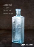 画像1: ENGLAND antique イギリスアンティーク TABLE SPOONS ガラスボトル H12.5cm ガラス瓶 1890-1910's (1)