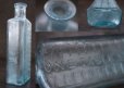 画像3: ENGLAND antique イギリスアンティーク TABLE SPOONS ガラスボトル H15.2cm ガラス瓶 1890-1910's (3)