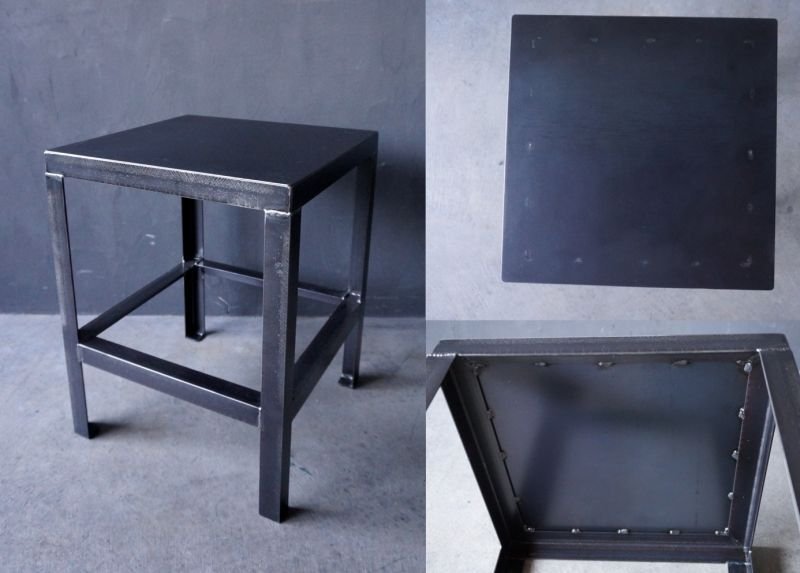 画像2: LHA 【LITTLE HAND ANTIQUE】 ORIGINAL IRON PRODUCT 【Iron Stool & Side Table】アイアン スツール サイドテーブル チェア 椅子 鉄 インダストリアル 工業系