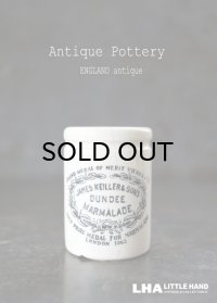 【RARE】 ENGRAND antique イギリスアンティーク 【H53mm】ミニ DUNDEE マーマレードジャー 陶器ポット 1900's 