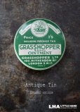 画像1: ENGLAND antique イギリスアンティーク GRASSHOPPER Ointment ティン缶 5.5cm ブリキ缶 1930's (1)