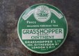画像2: ENGLAND antique イギリスアンティーク GRASSHOPPER Ointment ティン缶 5.5cm ブリキ缶 1930's (2)