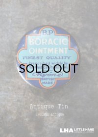 ENGLAND antique イギリスアンティーク Boracic Ointment ティン缶 5cm ブリキ缶 1930's