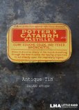 画像1: ENGLAND antique イギリスアンティーク POTTER'S CATARRH PASTILLES ティン缶 ブリキ缶 1920-30's (1)
