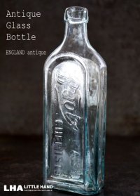 ENGLAND antique イギリスアンティーク 筆記体ロゴが素敵な【Boots】 ガラスボトル H19.2cm ガラス瓶 1920's