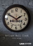 画像1: U.S.A. antique GENERAL ELECTRIC wall clock GE アメリカアンティーク ゼネラル エレクトリック 掛け時計 初期型 ショップロゴ入り ヴィンテージ スクール クロック 37cm 1940's (1)