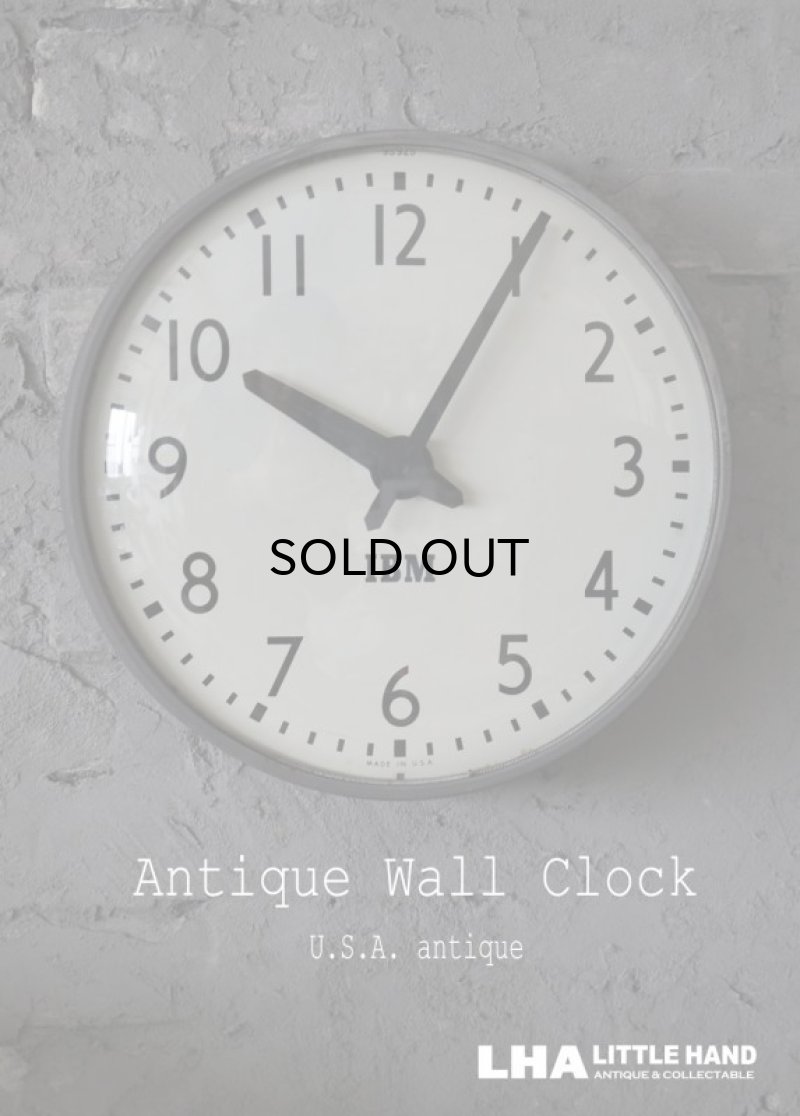 画像1: U.S.A. antique IBM wall clock アンティーク 掛け時計 ヴィンテージ スクール クロック 36cm インダストリアル 1950-60's