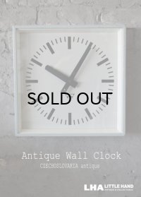 CZECHOSLOVAKIA antique PRAGOTRON wall clock チェコスロバキアアンティーク パラゴトロン社 掛け時計 クロック ヴィンテージ 33.5cm 1980-90's