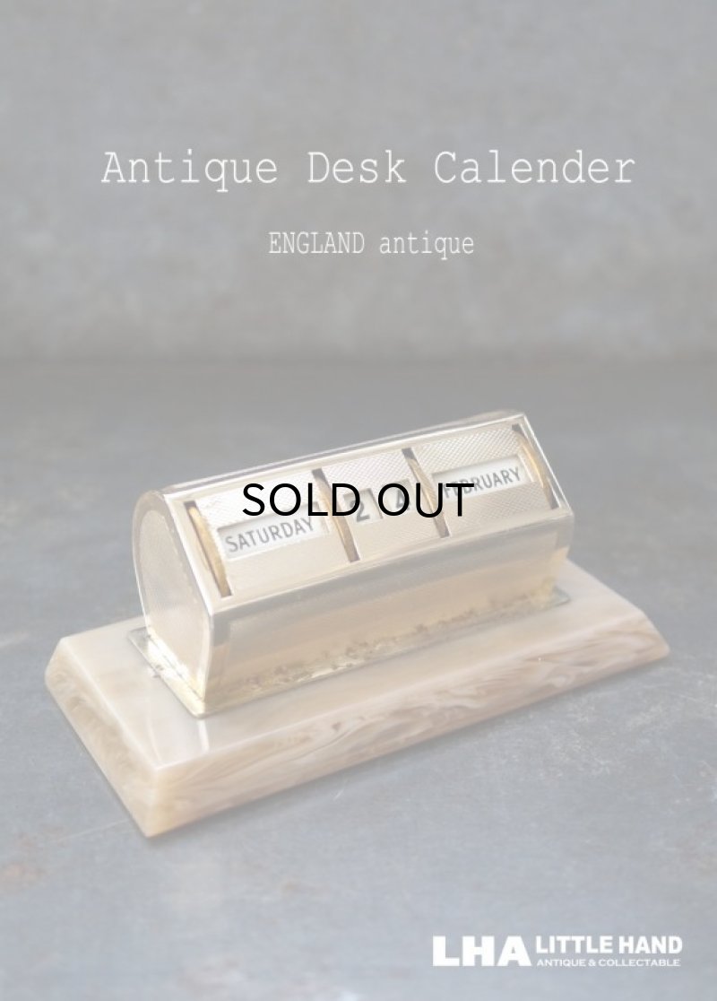画像1: ENGLAND antique イギリスアンティーク 万年 デスクカレンダー 1960－70's 卓上 メカニカル ヴィンテージ カレンダー 暦