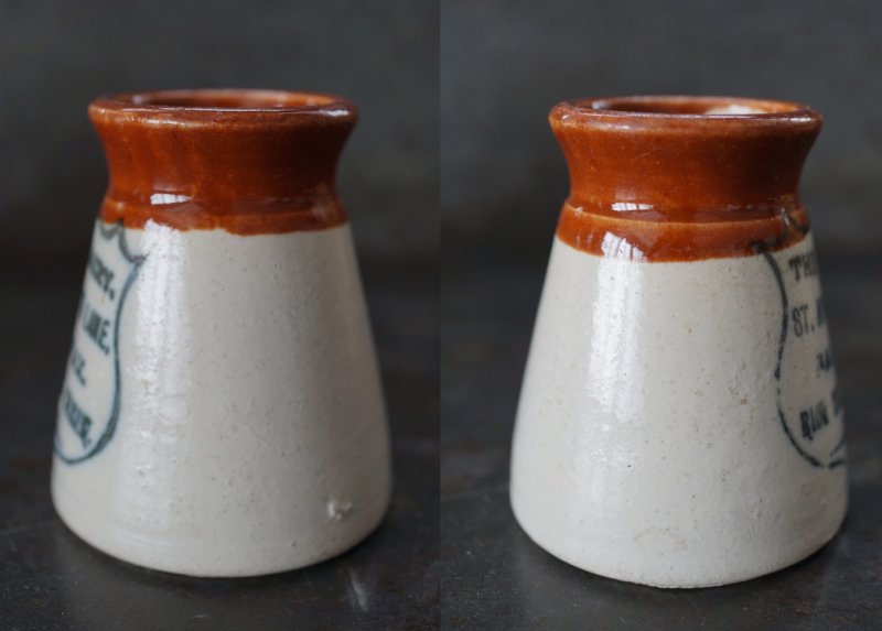 画像3: 【RARE】ENGLAND antique イギリスアンティーク ツートンカラー THE DAIRY HALIFAX （Sサイズ）陶器ポット 1900's